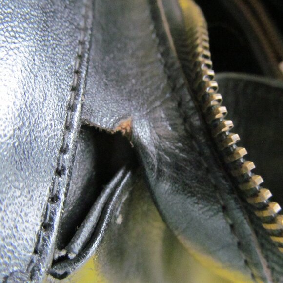 Vintage black tooled leather handbag Mont-Abur Made in Mexico - Picture 8 of 8